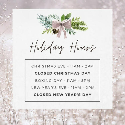 2020 Holiday Hours