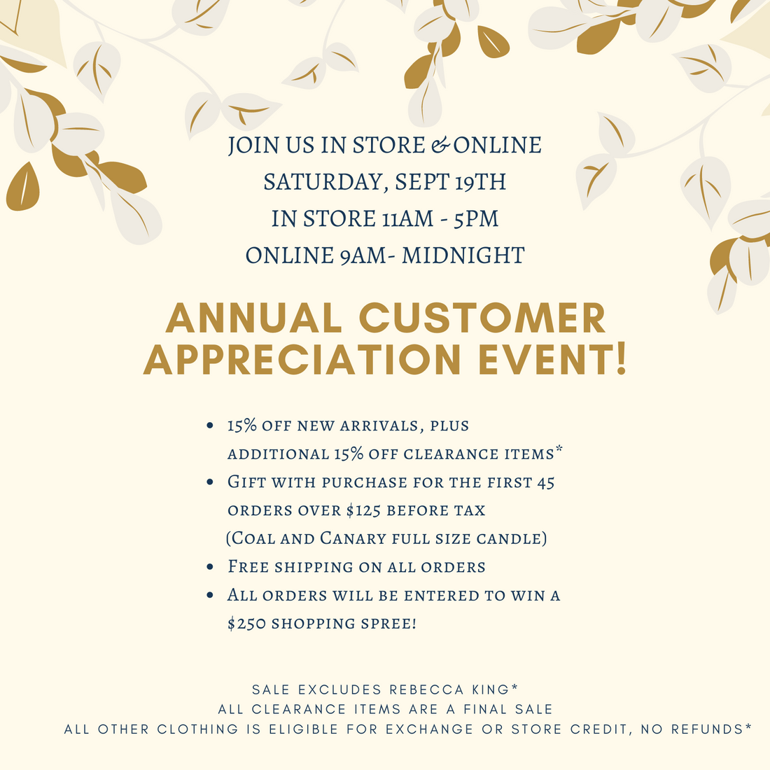 Annual Customer Appreciation Event!